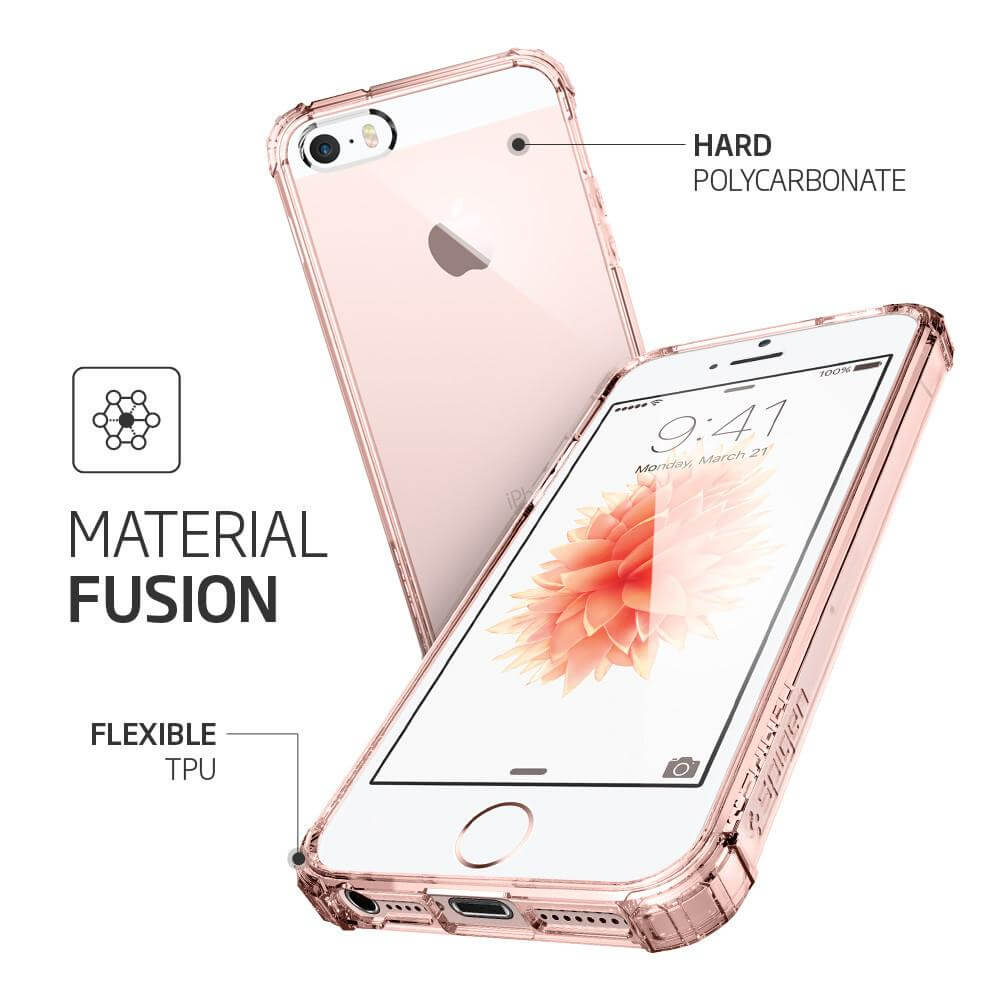 Spigen® Crystal Shell™ 041CS20178 iPhone SE/5s/5 Case - Rose Crystal