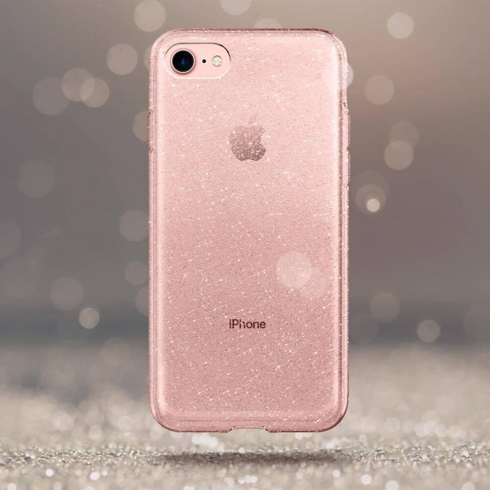 Spigen® Liquid Crystal™ Glitter 042CS21419 iPhone 7 Case - Rose Quartz