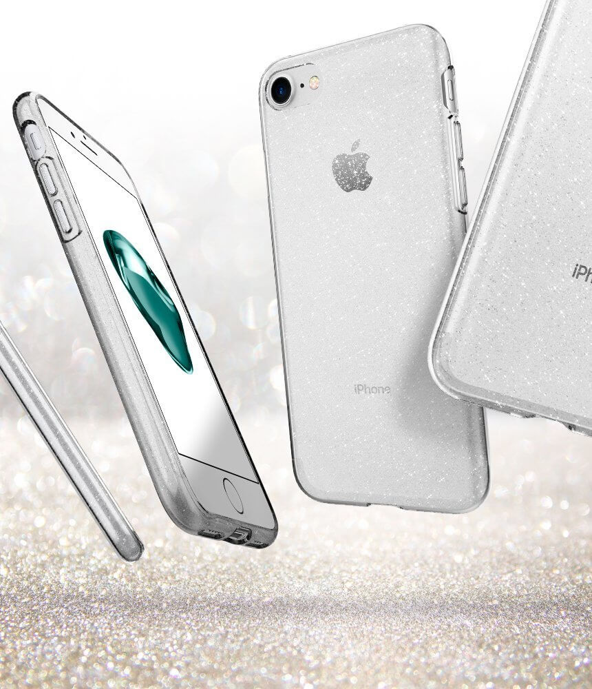 Spigen® Liquid Crystal™ Glitter 042CS21760 iPhone 7 Case - Crystal Quartz