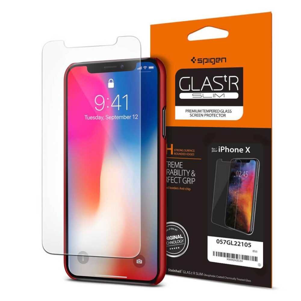 Spigen® GLAS.tR SLIM™ iPhone XS / X Premium Tempered Glass Screen Protector