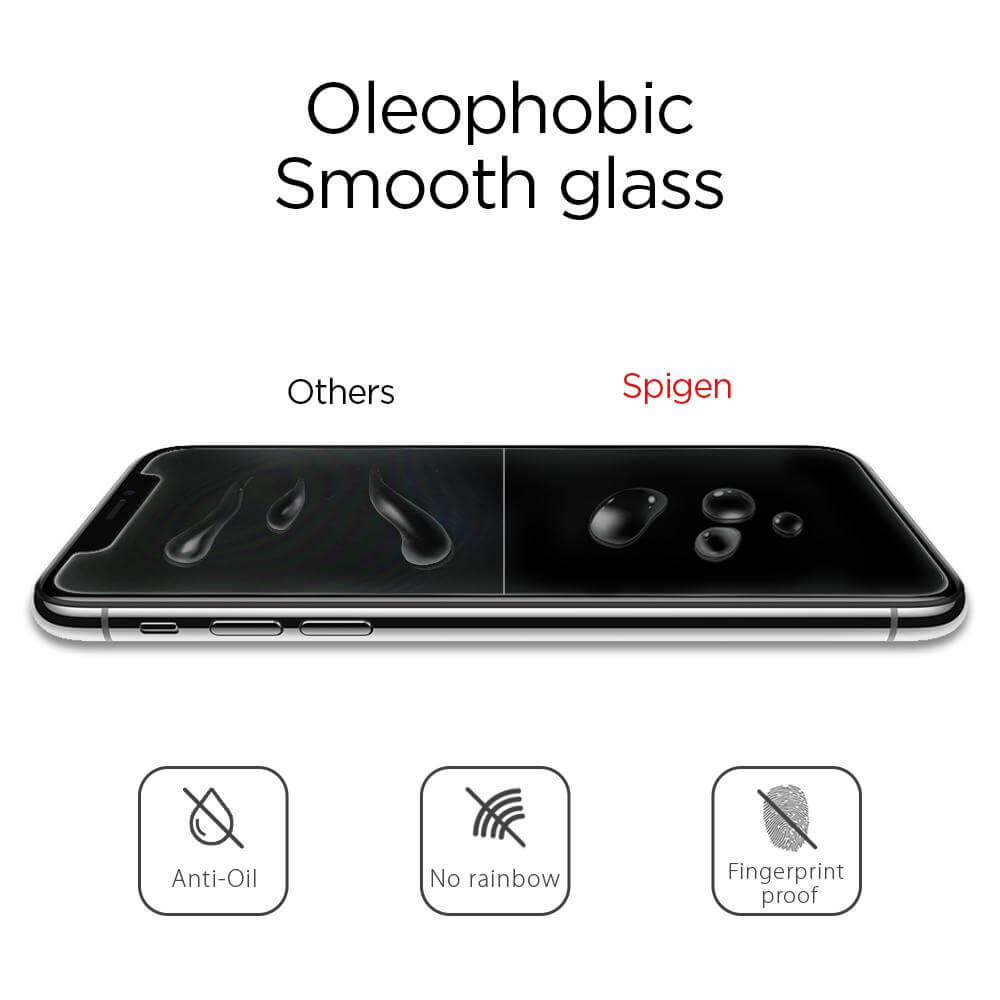 Spigen® GLAS.tR SLIM™ 057GL22105 iPhone X Premium Tempered Glass Screen Protector