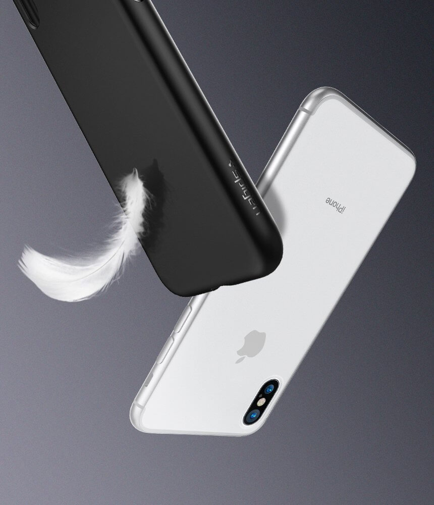 Spigen® Liquid Crystal™ 057CS22119 iPhone X Case - Matte Black