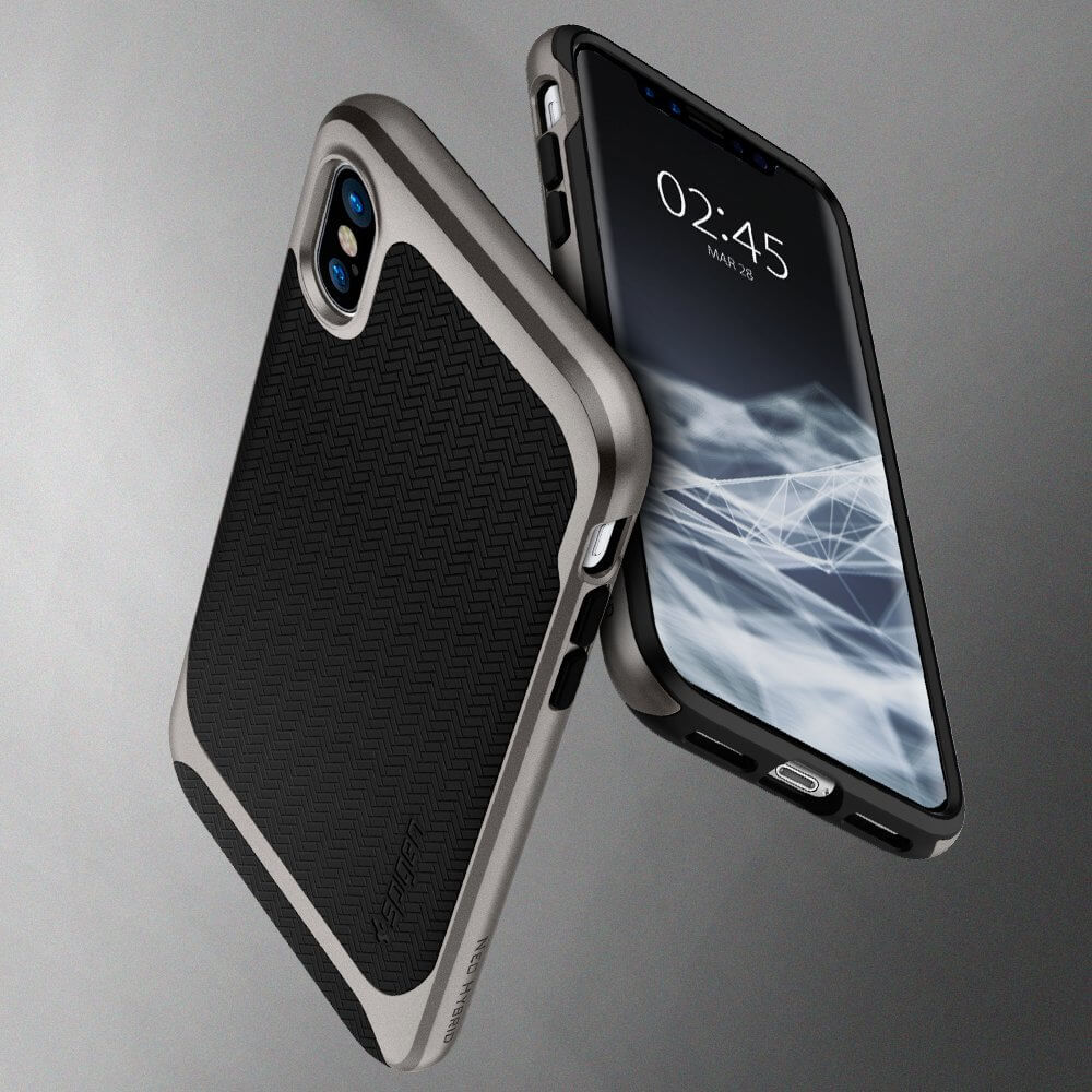 Spigen® Neo Hybrid™ 057CS22165 iPhone X Case - Gunmetal
