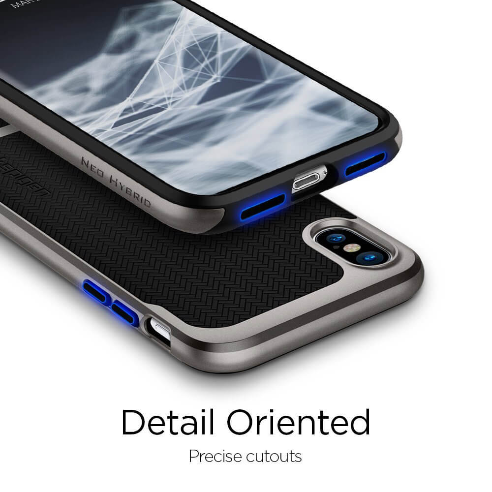 Spigen® Neo Hybrid™ 057CS22165 iPhone X Case - Gunmetal