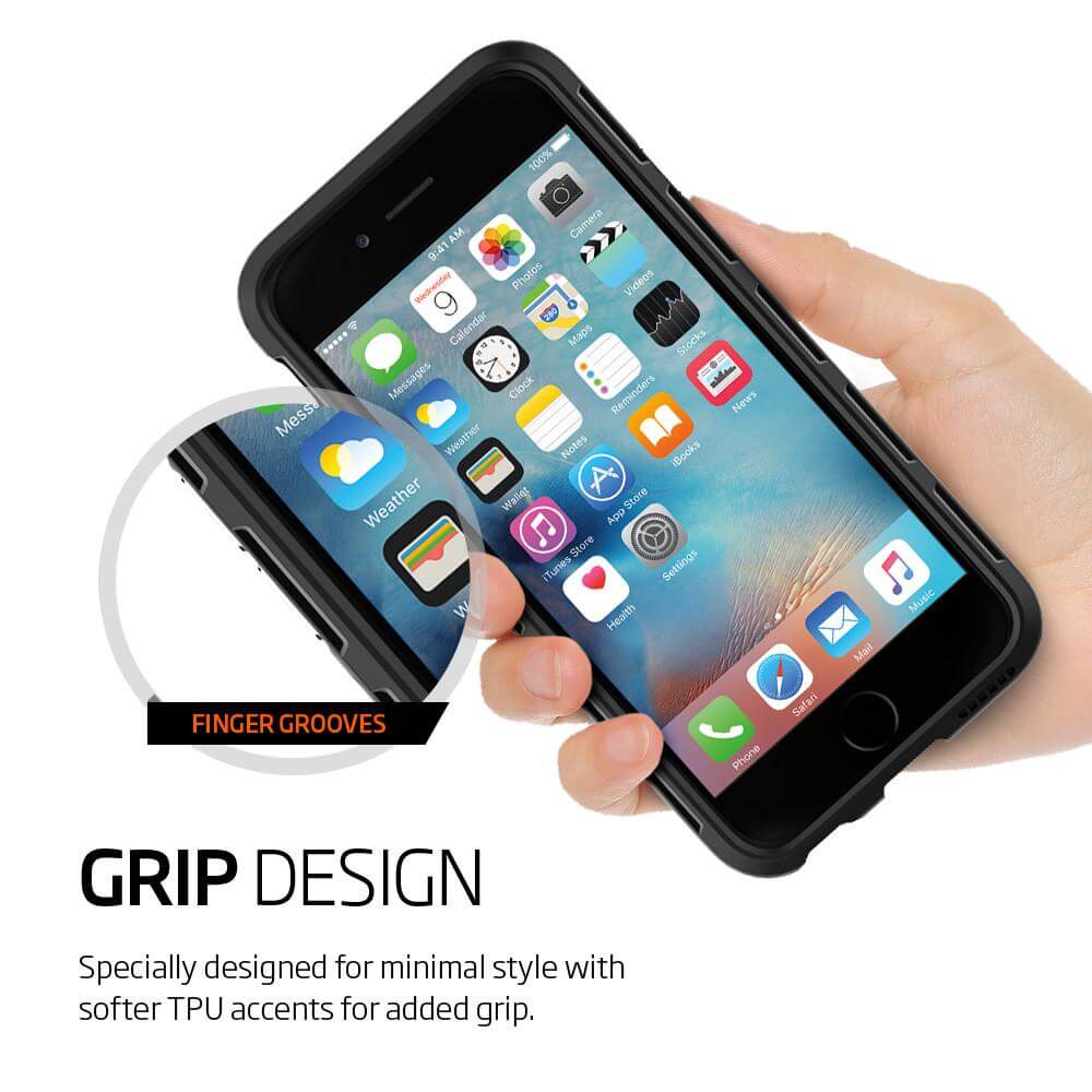 Spigen® Thin Fit Hybrid™ SGP11730 iPhone 6s/6 Case - Black