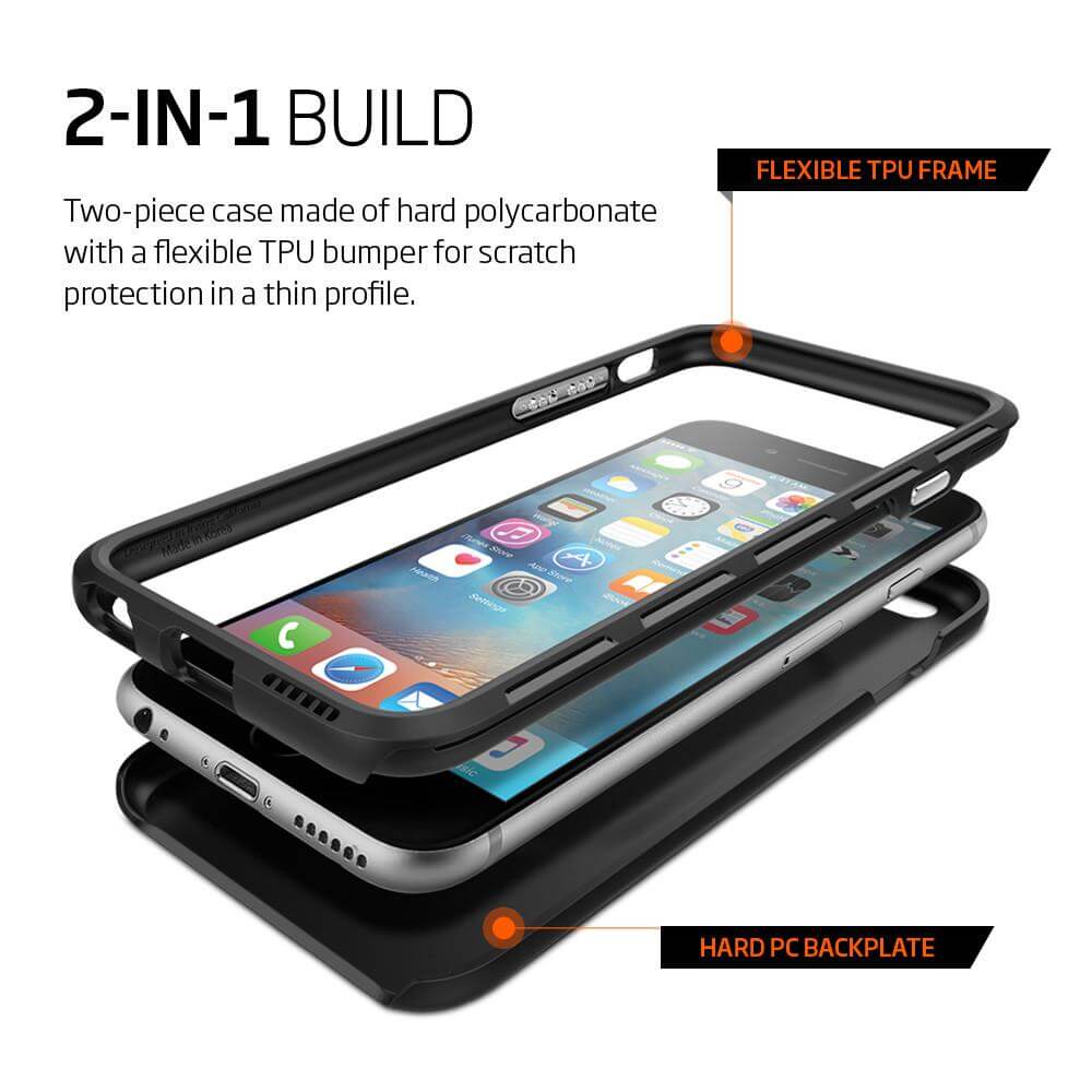 Spigen® Thin Fit Hybrid™ SGP11730 iPhone 6s/6 Case - Black