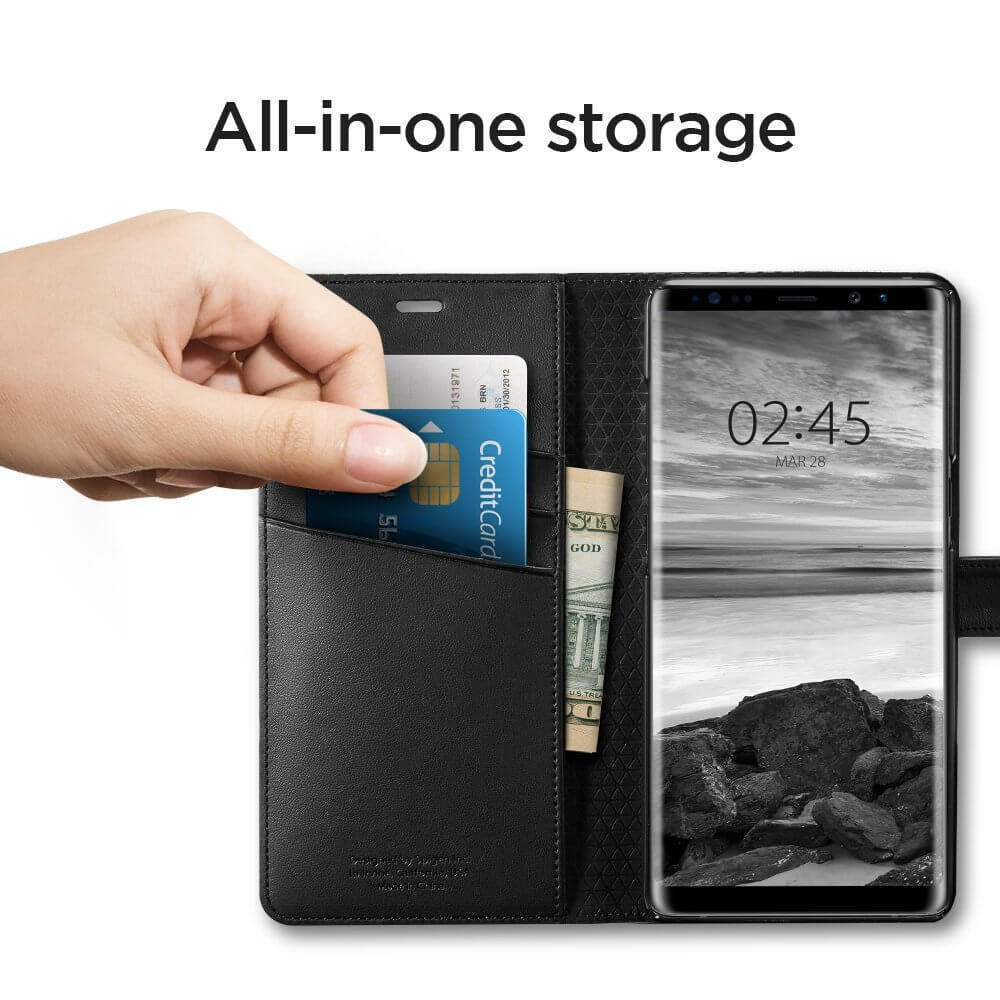 Spigen® Wallet S™ 587CS22095 Samsung Galaxy Note 8 Case - Black