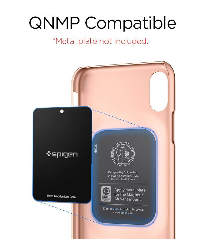Spigen® Thin Fit™ 057CS22110 iPhone X Case - Blush Gold