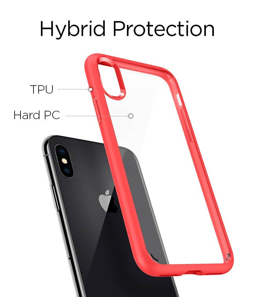 Spigen® Ultra Hybrid™ 057CS22130 iPhone X Case - Red