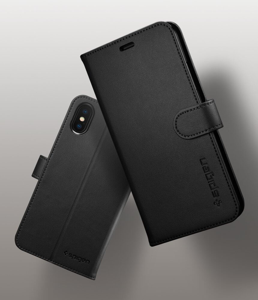 Spigen® Wallet S™ 057CS22176 iPhone X Case - Black