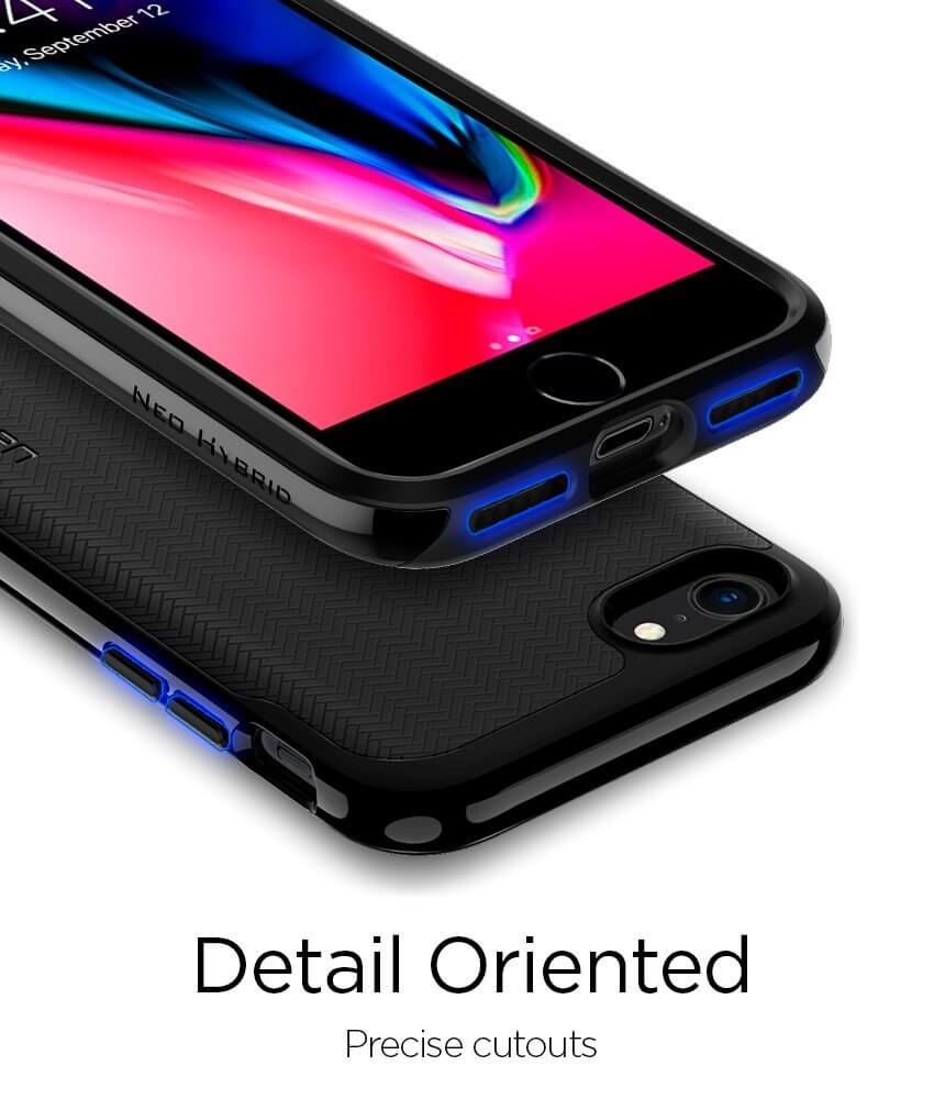 Spigen® Neo Hybrid™ Herringbone™ 054CS22200 iPhone 8 / 7 Case - Shiny Black