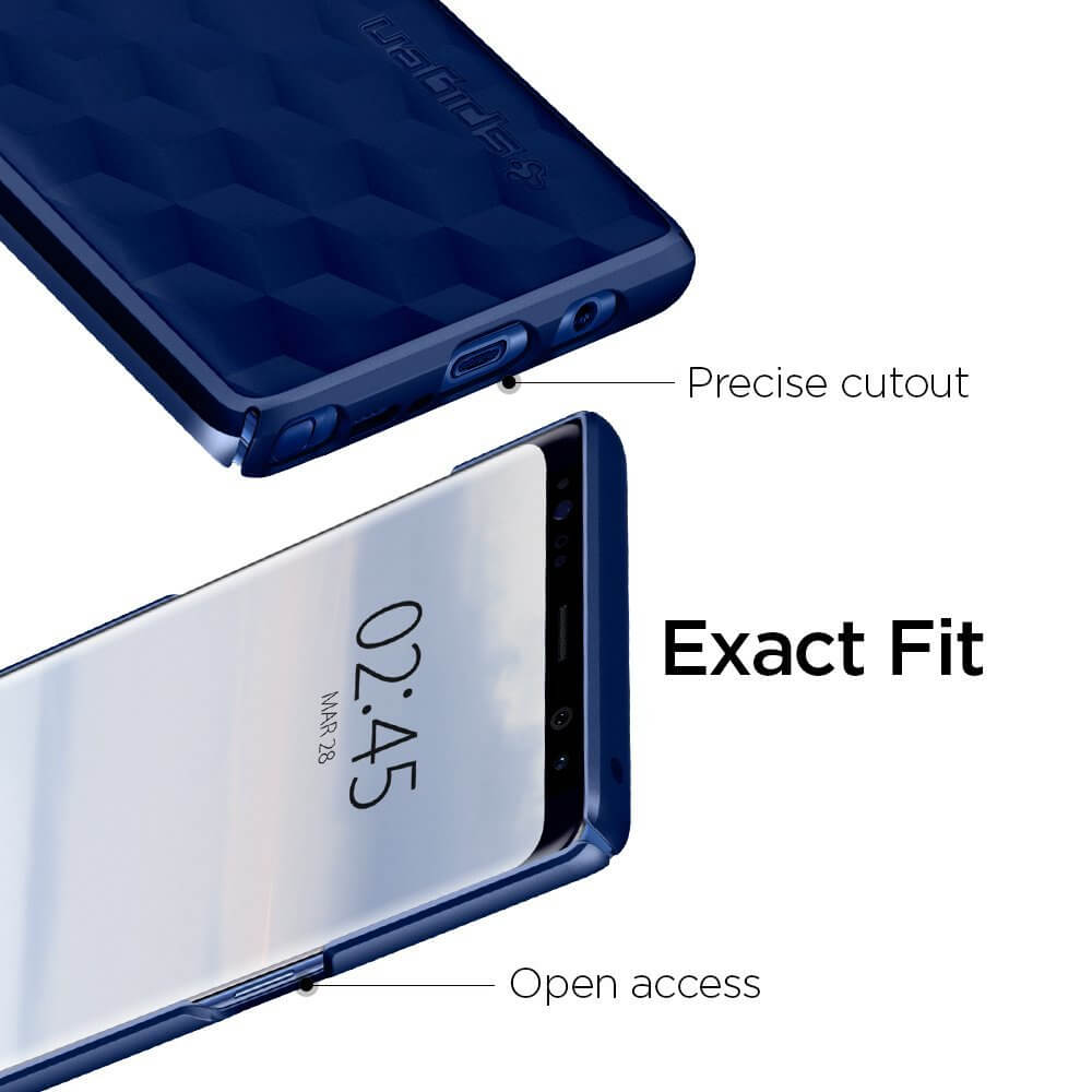 Spigen® Thin Fit™ 587CS22054 Samsung Galaxy Note 8 Case - Deep Sea Blue