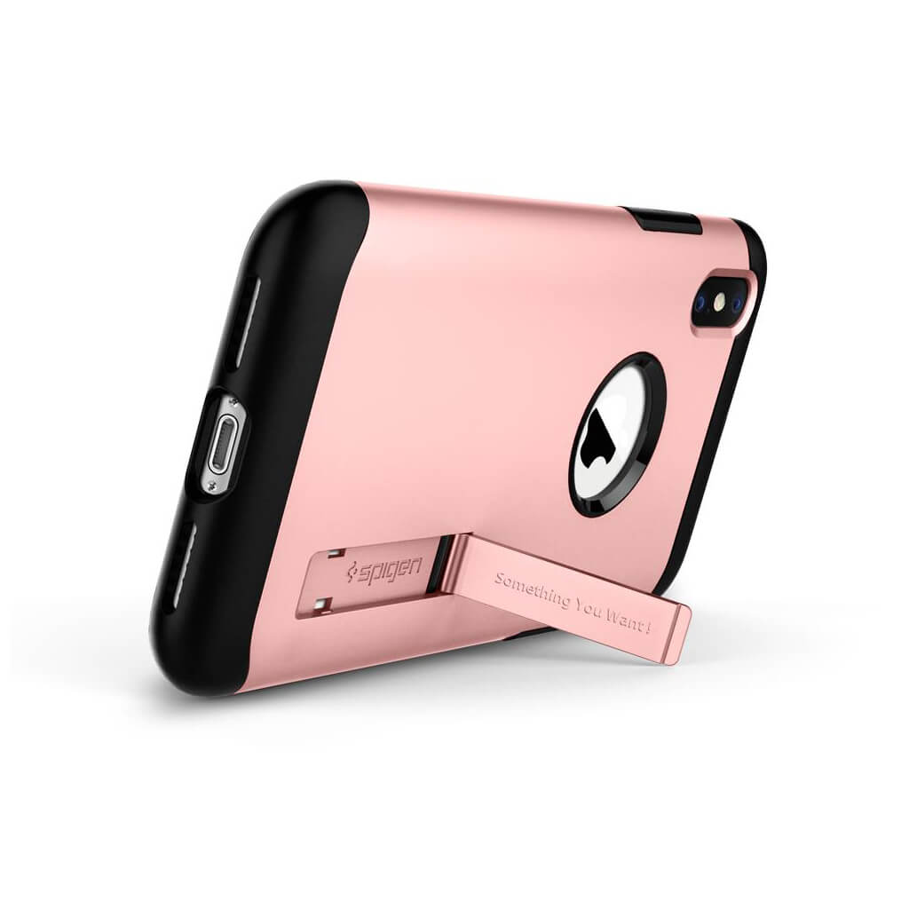 Spigen® Slim Armor™ 057CS22139 iPhone X Case - Rose Gold