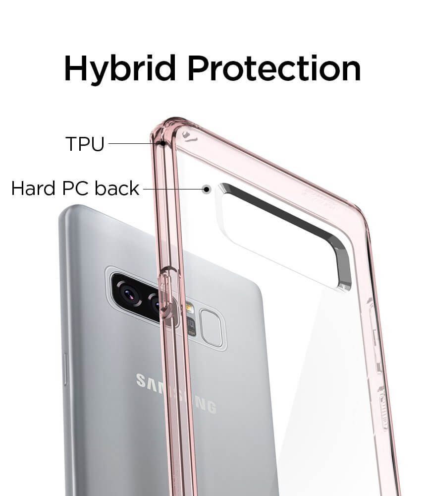 Spigen® Ultra Hybrid™ 587CS22064 Samsung Galaxy Note 8 Case - Crystal Pink