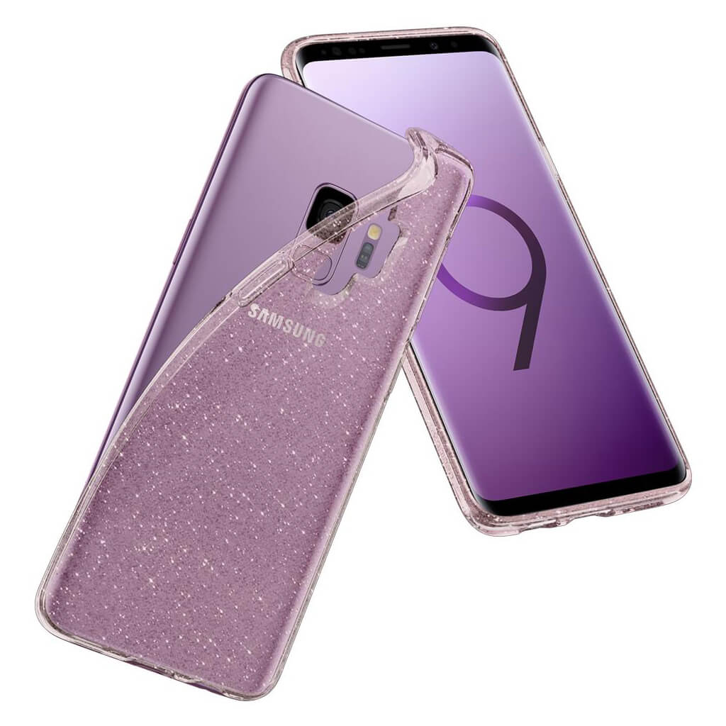 Spigen® Liquid Crystal Glitter™ 592CS22832 Samsung Galaxy S9 Case - Rose Quartz