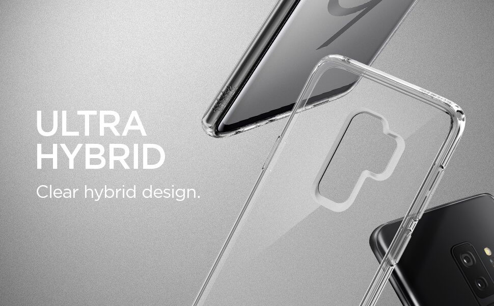 Spigen® Ultra Hybrid™ 593CS22923 Samsung Galaxy S9+ Plus Case - Crystal Clear