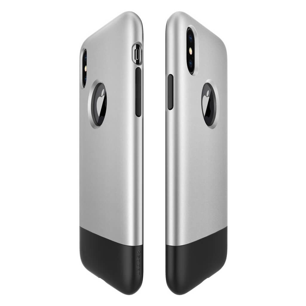 Spigen® Classic One 057CS23345 iPhone X 10th Year Anniversary Special Edition Case - Aluminum Gray