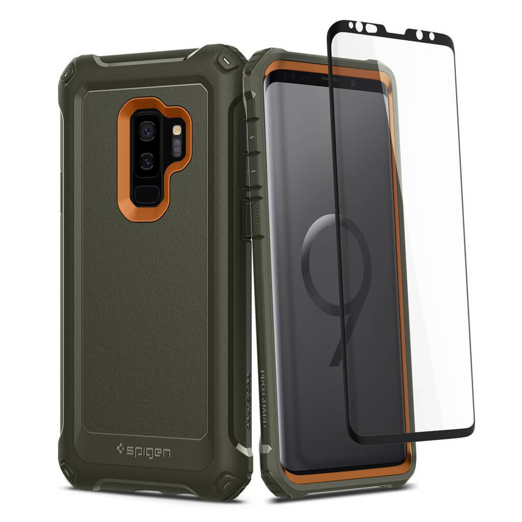 Spigen® Pro Guard™ 593CS22984 Samsung Galaxy S9+ Plus Case - Army Green