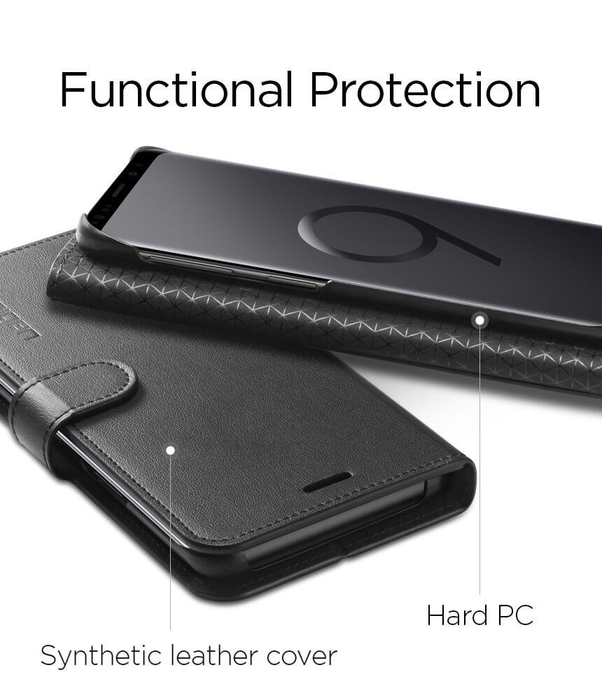 Spigen® Wallet S™ 593CS22957 Samsung Galaxy S9+ Plus Case - Black