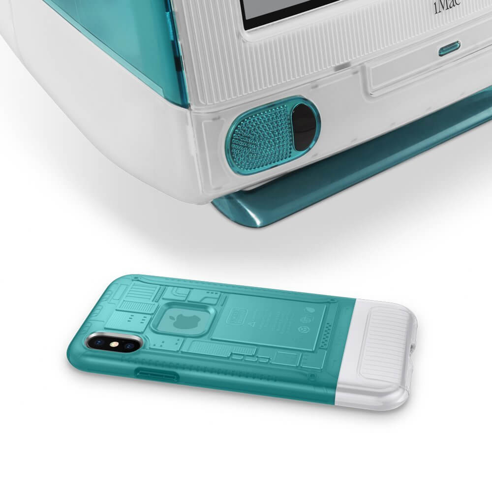 Spigen® Classic C1™ 057CS23194 iPhone X 10th Year Anniversary Limited Edition Case - Bondi Blue