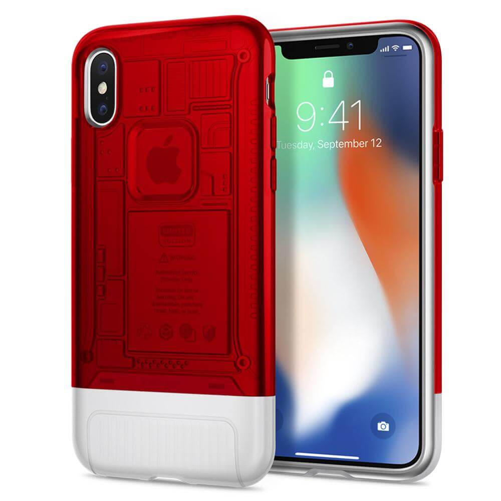 Spigen® Classic C1™ 057CS23195 iPhone X 10th Year Anniversary Limited Edition Case - Ruby