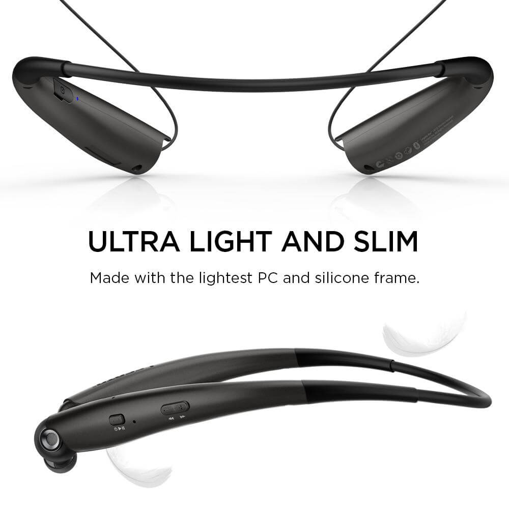 Spigen® Legato Arc™ R72E Bluetooth Wireless Headphones – Black