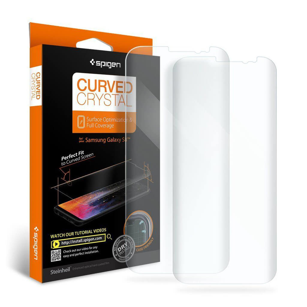 Spigen® x2 Pack Curved Crystal™ Samsung Galaxy S8 Premium Screen Protector