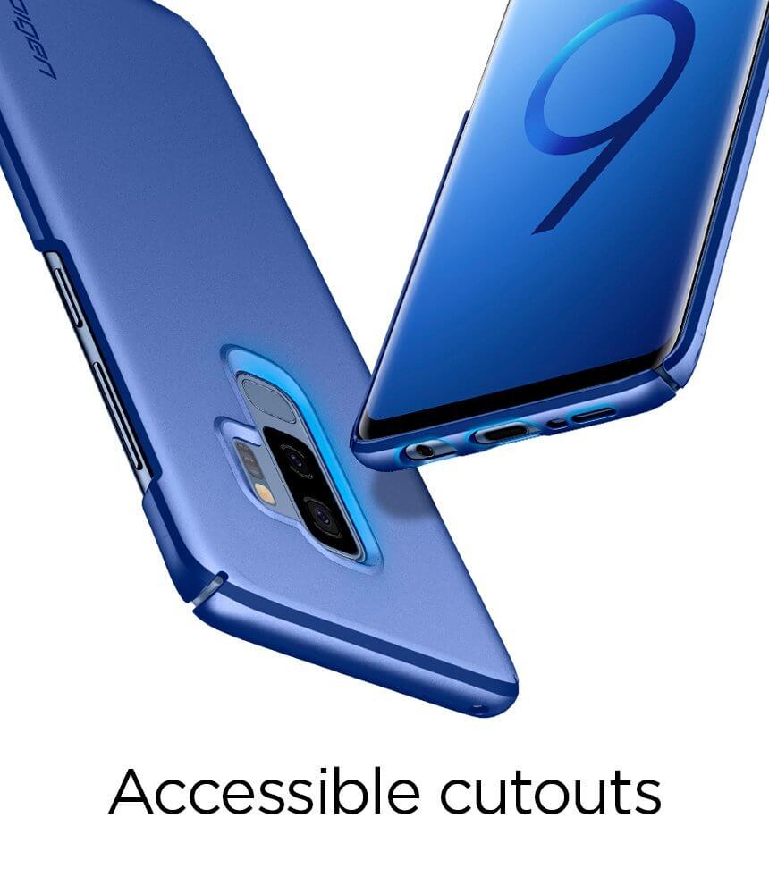 Spigen® Thin Fit™ 593CS22909 Samsung Galaxy S9+ Plus Case - Coral Blue