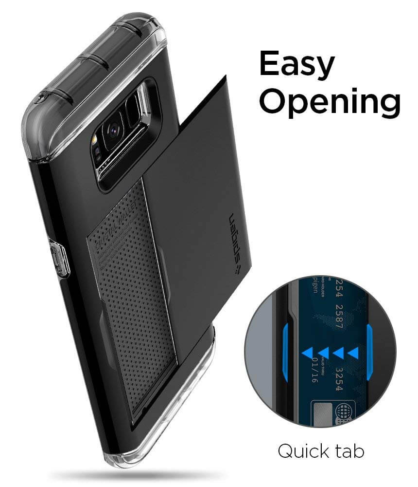 Spigen® Crystal Wallet™ 565CS21086 Samsung Galaxy S8 Case - Black