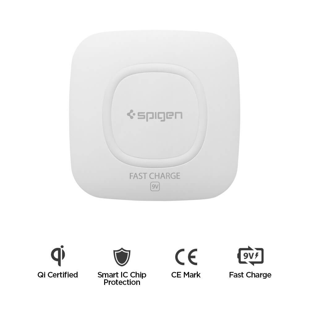 Spigen® Essential® F301W 000CH22588 Qi Fast Wireless Charger - White