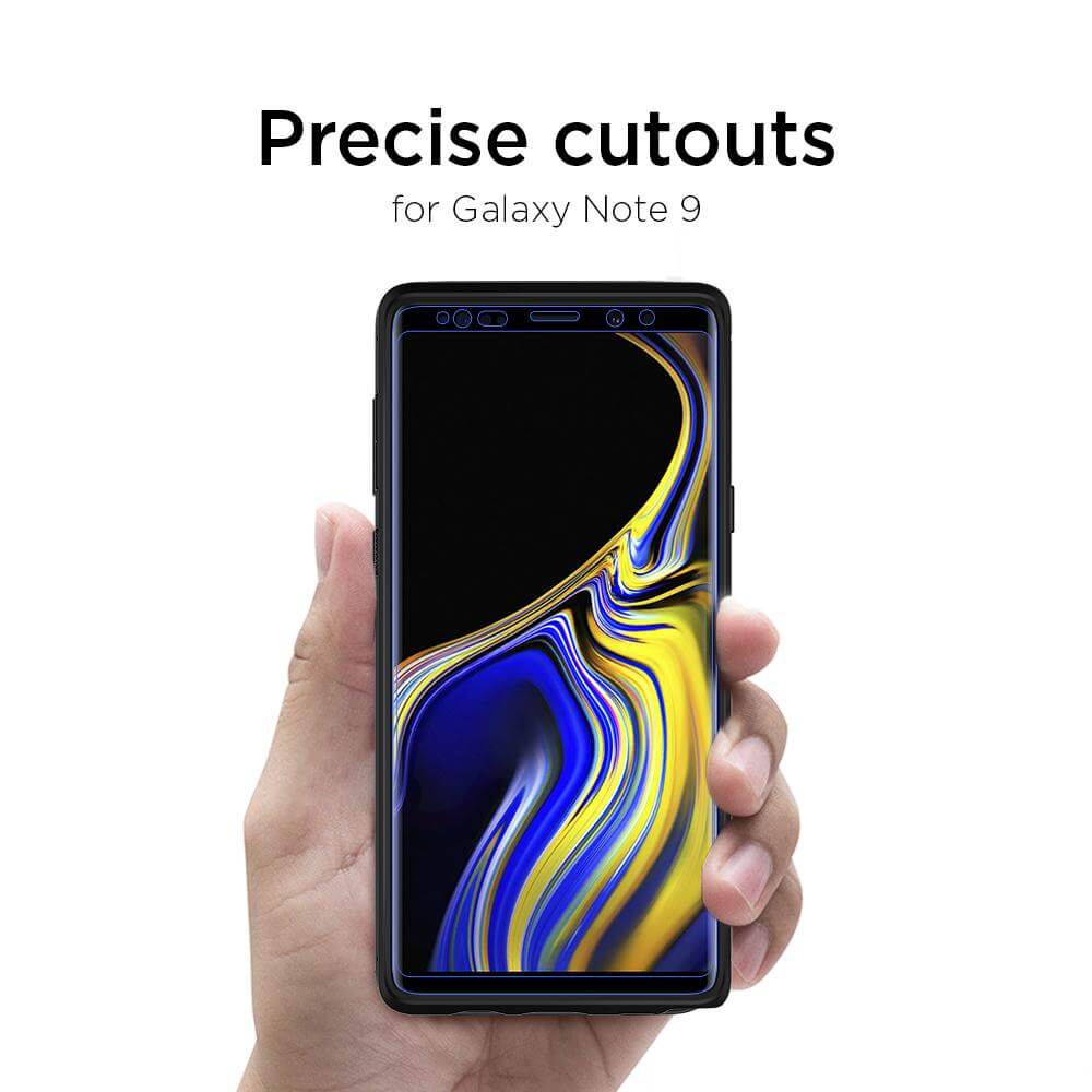 Spigen® GLAS.tR™ CURVED Samsung Galaxy Note 9 Full Cover Premium Tempered Glass Screen Protector