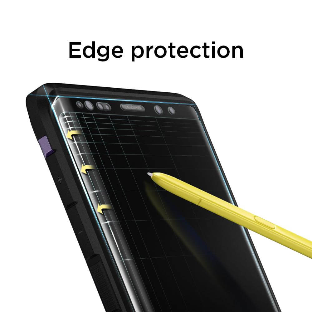 Spigen® GLAS.tR™ CURVED Samsung Galaxy Note 9 Full Cover Premium Tempered Glass Screen Protector
