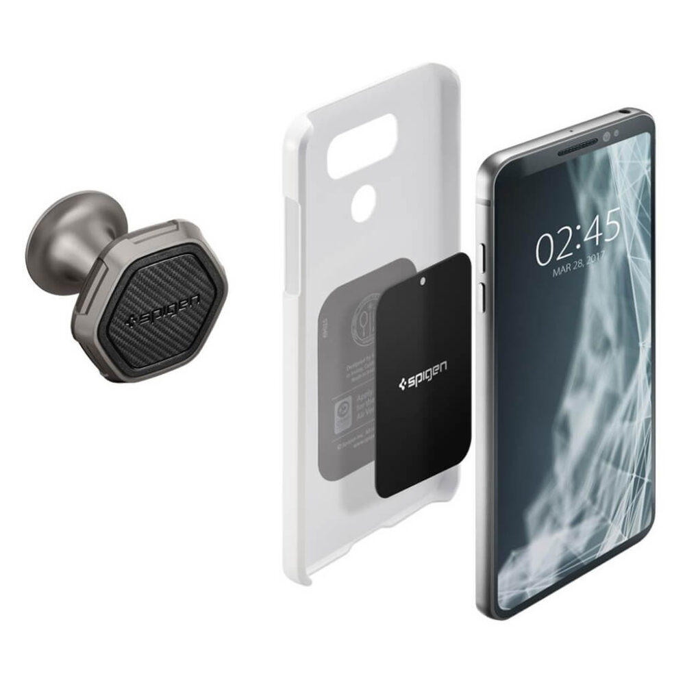Spigen® Kuel® QS40 000CG22760 Metal Body Quad Magnetic Car Mount Holder