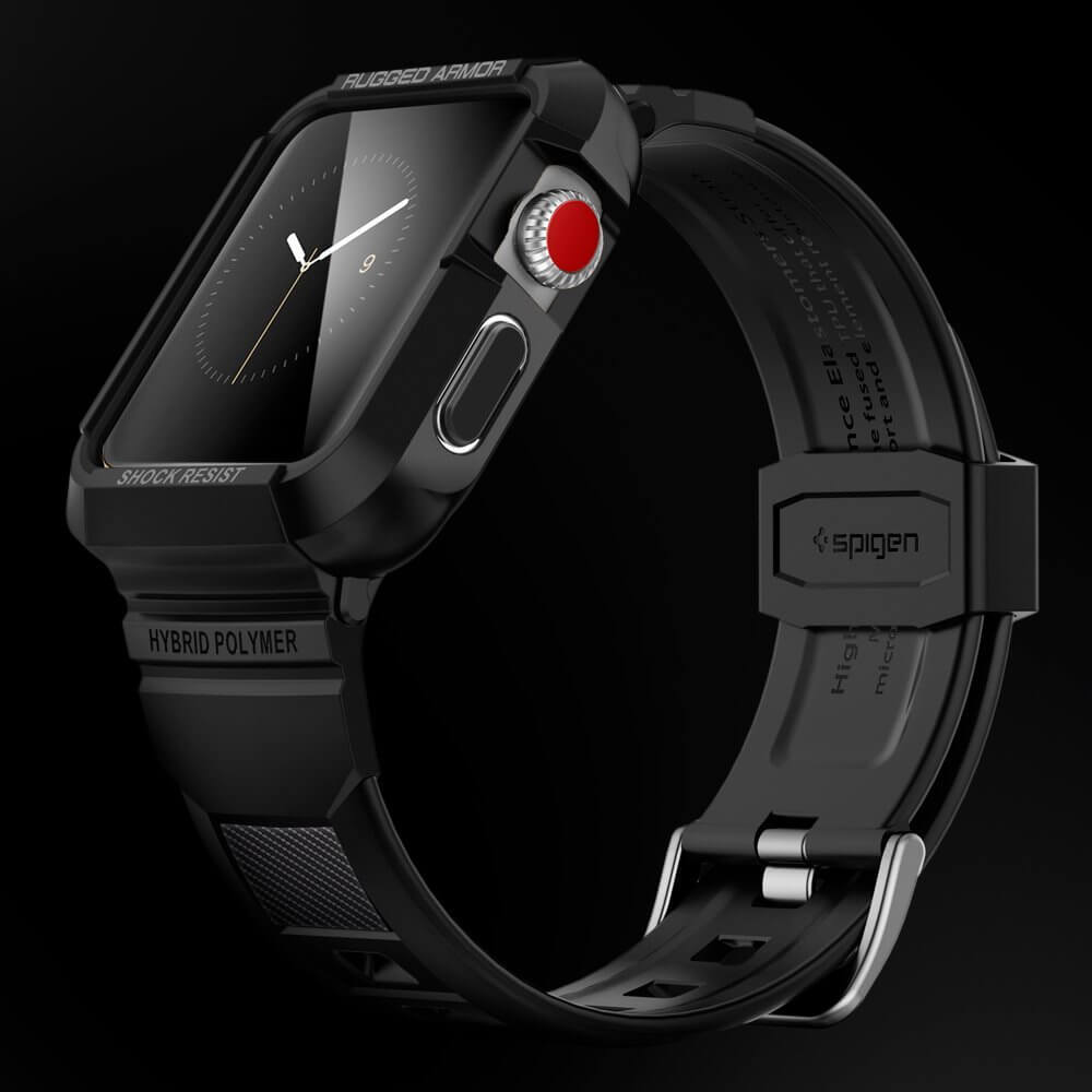 Spigen® Rugged Armor™ Pro 059CS22408 Apple Watch Series 3/2/1 (42mm) Case - Black