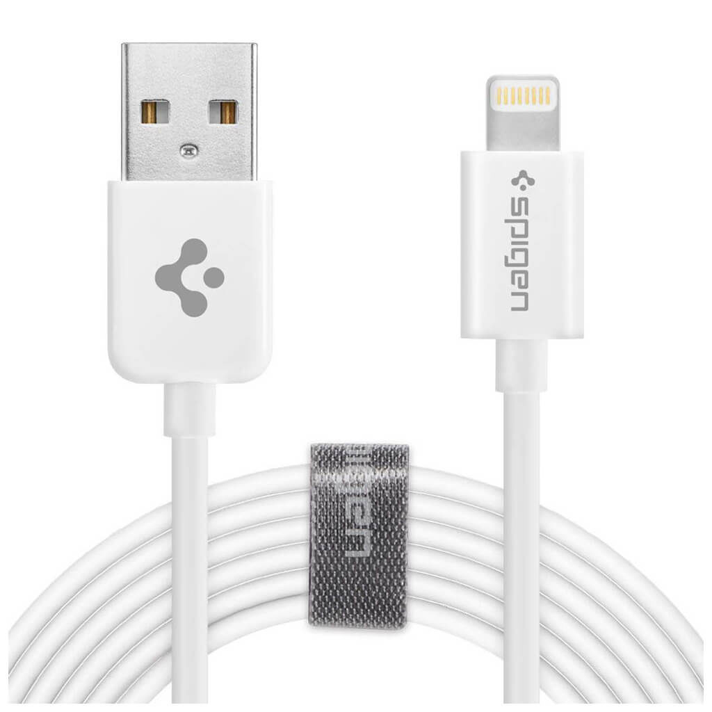 Spigen® Essential® C20LS 000CB24457 Apple MFI Certified Lightning Sync Data & Charging 2.0m Cable