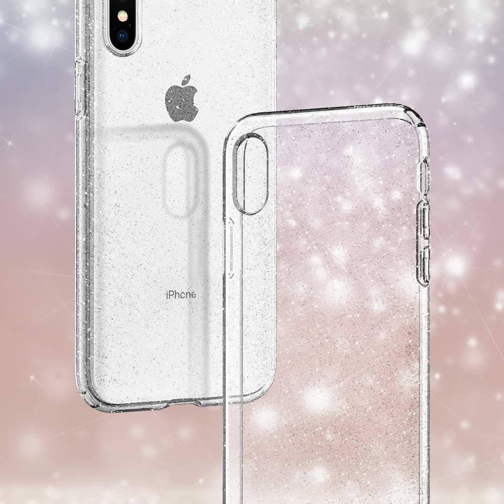 Spigen® Liquid Crystal Glitter™ 065CS25123 iPhone XS Max Case - Crystal Quartz