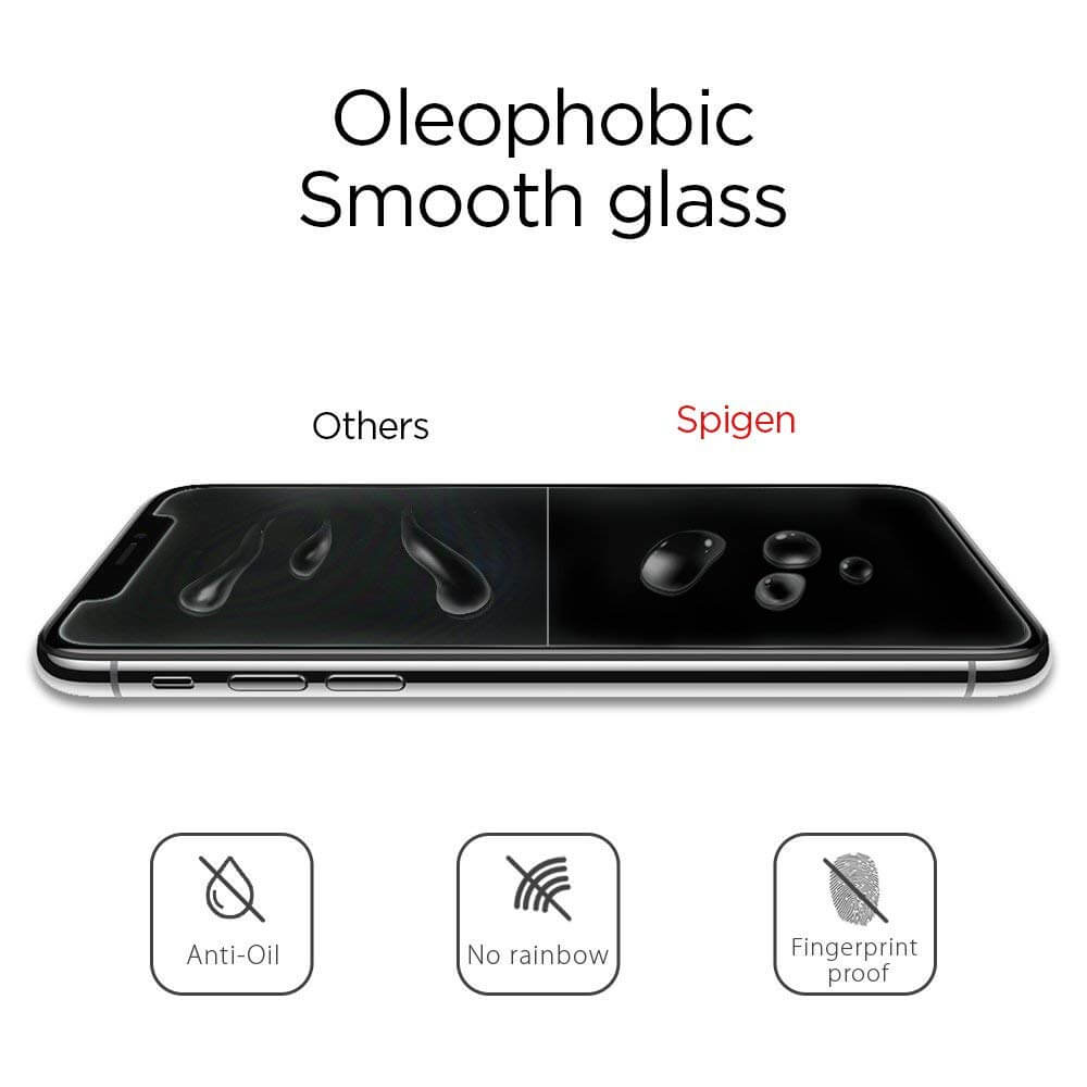 Spigen® (x2Pack) GLAS.tR SLIM™ HD iPhone XS Max Premium Tempered Glass Screen Protector
