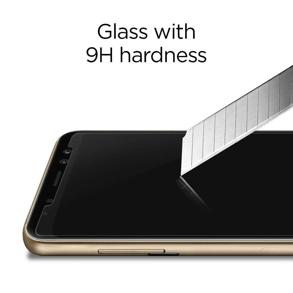 Spigen® GLAS.tR SLIM™ Samsung Galaxy A8 (2018) Premium Tempered Glass Screen Protector