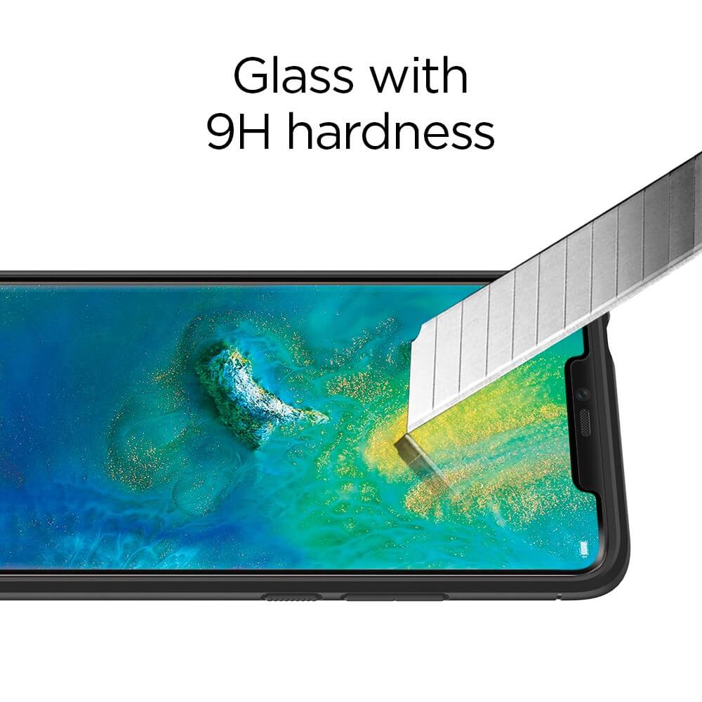 Spigen® GLAS.tR™ CURVED Huawei Mate 20 Pro Full Cover Premium Tempered Glass Screen Protector
