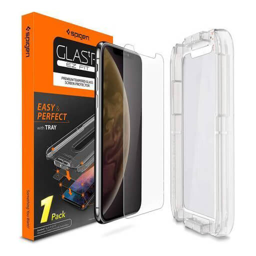Spigen® GLAS.tR EZ FIT™ HD iPhone XS Max Premium Tempered Glass Screen Protector