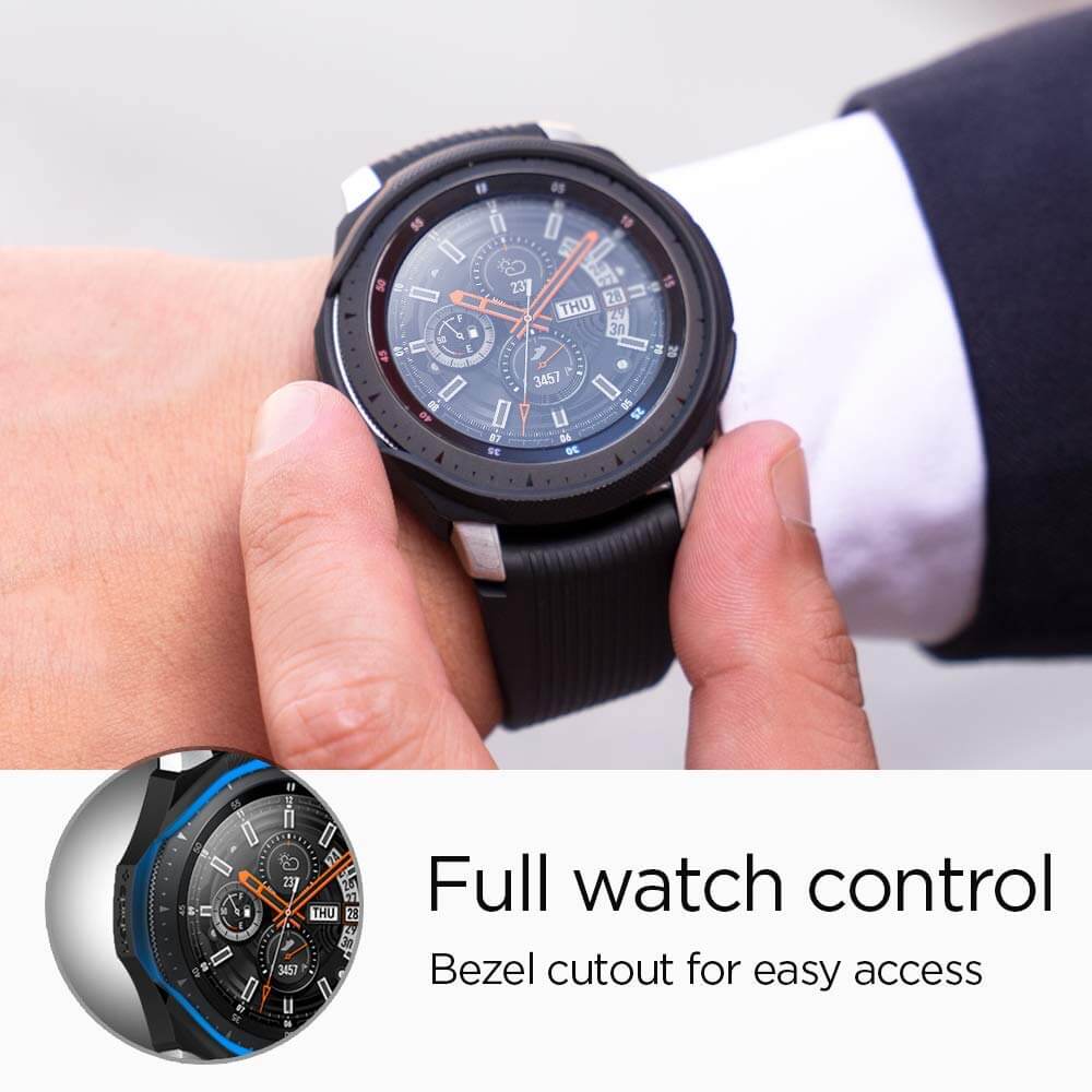 Spigen® Liquid Air™ 603CS25100 Samsung Gear S3 Frontier Galaxy Watch (46mm) Case - Black