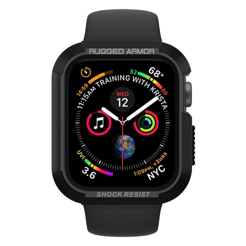 Spigen® Rugged Armor™ 062CS24469 Apple Watch Series 8 / 7 / 6 / SE / 5 / 4 (45mm / 44mm) Case - Black