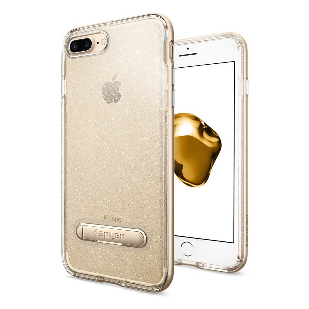 Spigen® Crystal Hybrid Glitter™ 043CS21215 iPhone 7 Plus Case - Gold Quartz