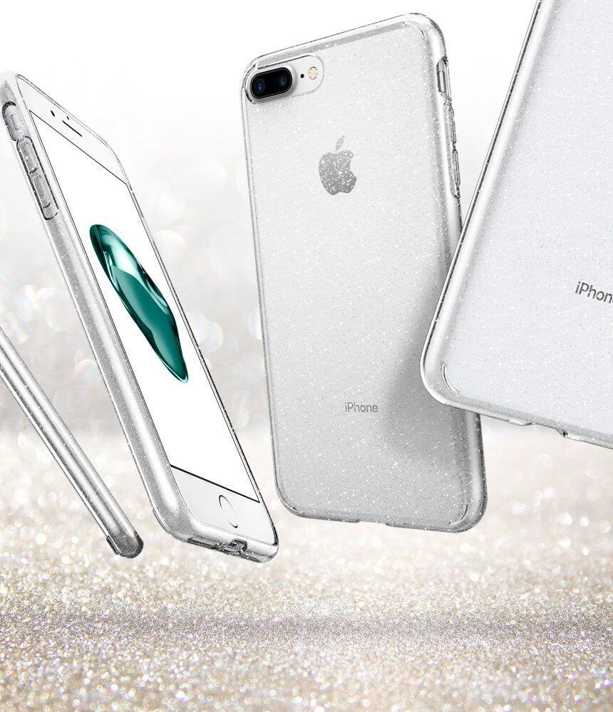 Spigen® Liquid Crystal Glitter™ 043CS21758 iPhone 8 Plus / 7 Plus Case - Crystal Quartz