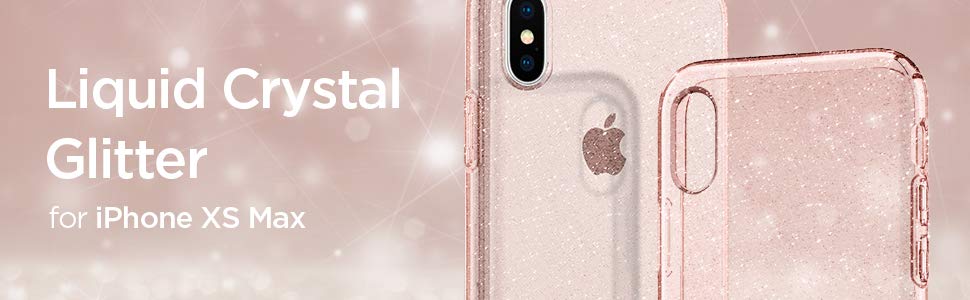 Spigen® Liquid Crystal Glitter™ 065CS25124 iPhone XS Max Case - Rose Quartz