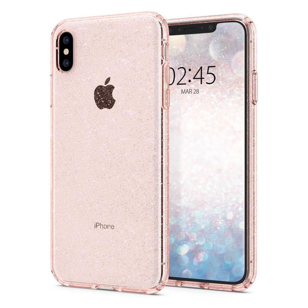 Spigen® Liquid Crystal Glitter™ 065CS25124 iPhone XS Max Case - Rose Quartz