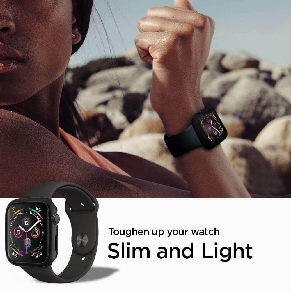Spigen® Thin Fit™ 062CS24474 Apple Watch Series 4 (44mm) Case - Black