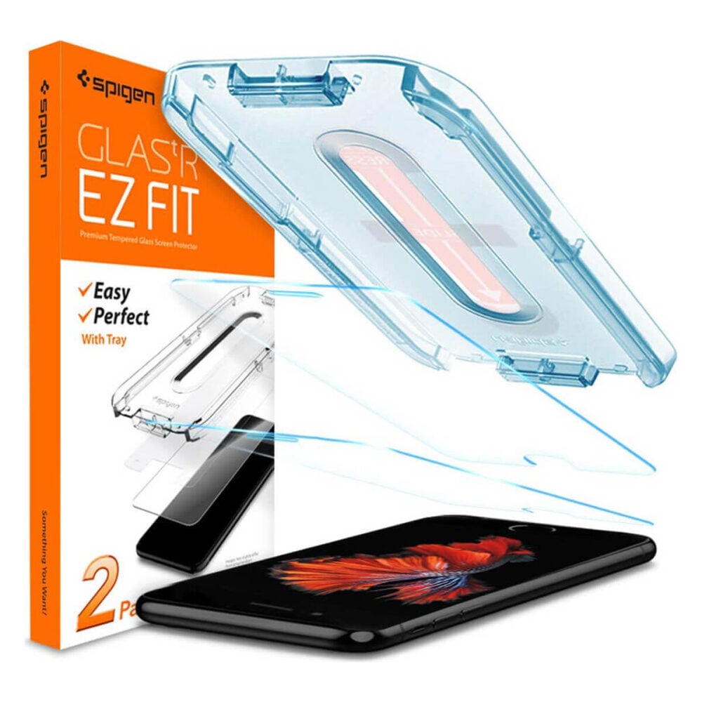 Spigen® (x2.Pack) GLAS.tR EZ FIT™ HD 055GL22383 iPhone 8 Plus / 7 Plus Premium Tempered Glass Screen Protector