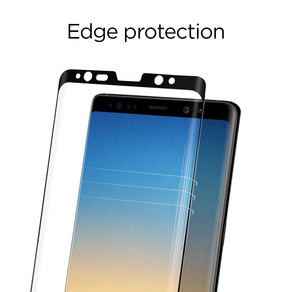 Spigen® GLAS.tR™ Curved Full Cover HD 587GL22612 Samsung Galaxy Note 8 Premium Tempered Glass Screen Protector