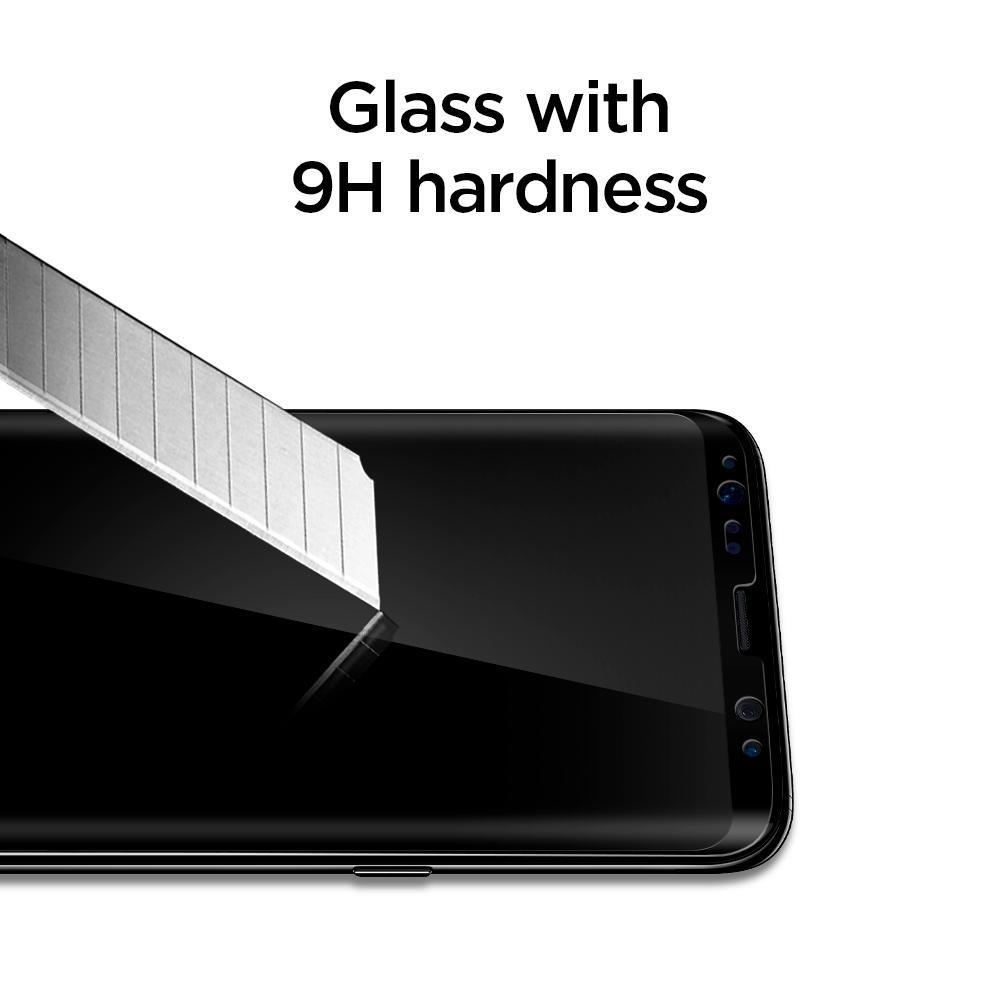 Spigen® GLAS.tR™ Curved Full Cover HD 593GL22907 Samsung Galaxy S9+ Plus Premium Tempered Glass Screen Protector